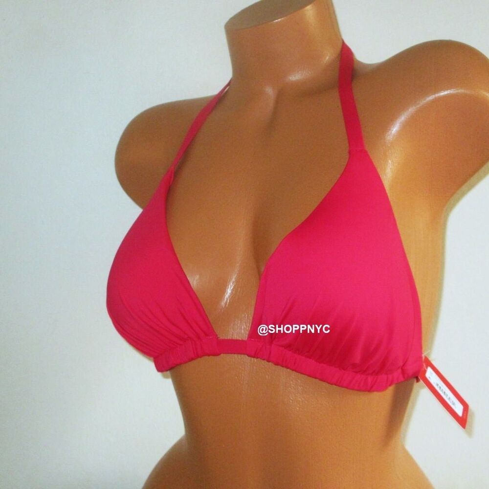 SPANX Swim TRIANGLE TOP Size Large Hibiscus Bikini Swim Top $88 34C 34D 36C 38B